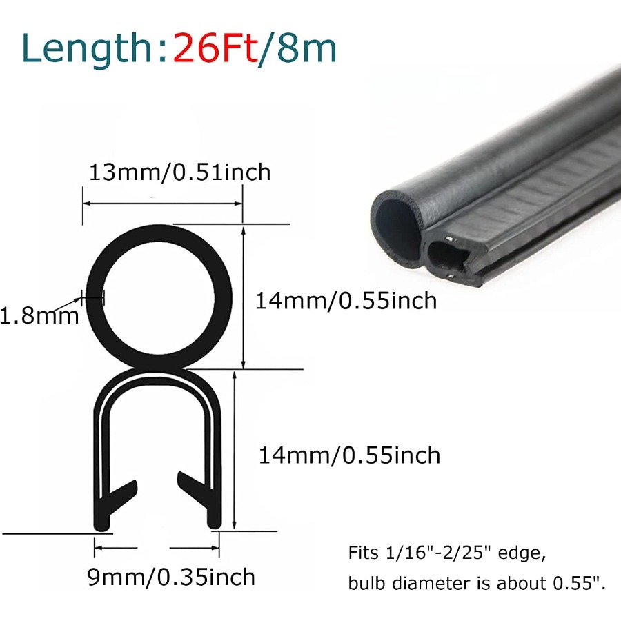 Car Door Rubber Seal Strip wit - Door Weather Strip recensie en prijs
