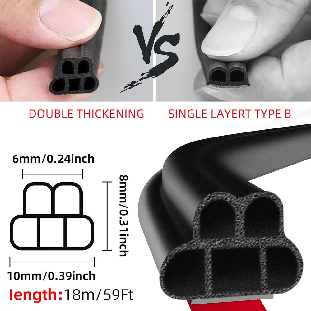 Double Layer L-Shape Car Door  - Door Weather Strip recensie en prijs