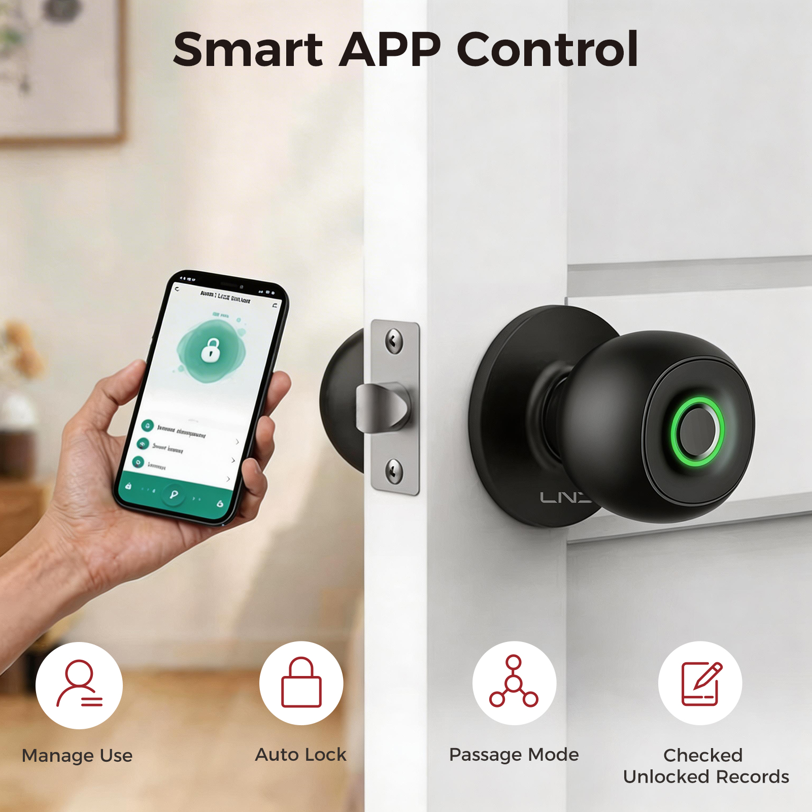 Fingerprint Door Lock Smart Ke - Door Knob Replacement recensie en prijs